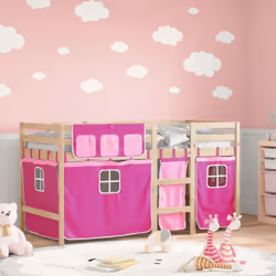 Ce lit mezzanine pour enfants a été fabriqué en pin massif et est conçu pour recevoir et optimiser l'espace. Construction en ...