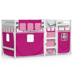 VidaXL 3283822 Lit pour enfant Rose Polyester