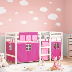 VidaXL 3283822 Lit pour enfant Rose Polyester