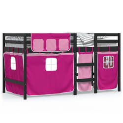 VidaXL 3283825 Lit pour enfant Rose Polyester