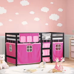 VidaXL 3283825 Lit pour enfant Rose Polyester