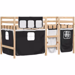 Ce lit mezzanine pour enfants a été fabriqué en pin massif et est conçu pour recevoir et optimiser l'espace. Construction en  ...