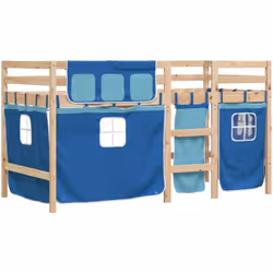 Ce lit mezzanine pour enfants a été fabriqué en pin massif et est conçu pour recevoir et optimiser l'espace. Construction en  ...