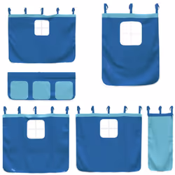 VidaXL 3283830 Lit pour enfant Bleu Polyester - Vue supplémentaire 8