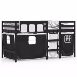 VidaXL 3283832, Noir, Blanc, Polyester, 90 x 190 mm, 1 pièce(s)
