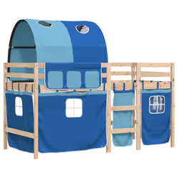 VidaXL 3283836 Lit pour enfant Bleu Polyester