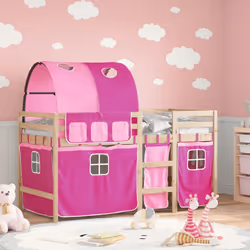 VidaXL 3283837 Lit pour enfant Rose Polyester