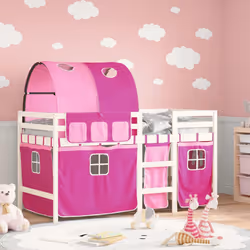 VidaXL 3283840 Lit pour enfant Rose Polyester