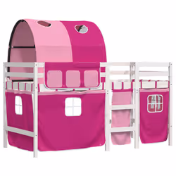 VidaXL 3283840 Lit pour enfant Rose Polyester