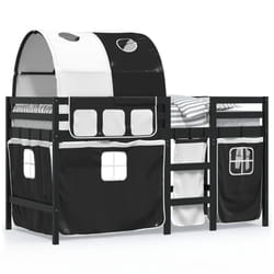 VidaXL 3283841 Lit pour enfant Noir, Blanc Polyester