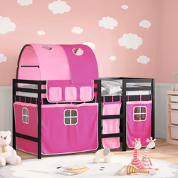 VidaXL 3283852 Lit pour enfant Rose Polyester