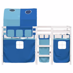 VidaXL 3283857 Lit pour enfant Bleu Polyester - Vue supplémentaire 4