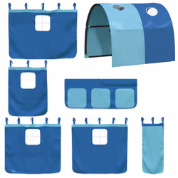 VidaXL 3283857 Lit pour enfant Bleu Polyester - Vue supplémentaire 8