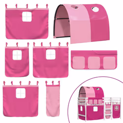 VidaXL 3283858 Lit pour enfant Rose Polyester - Vue supplémentaire 7