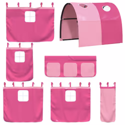VidaXL 3283858 Lit pour enfant Rose Polyester - Vue supplémentaire 8