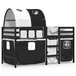 VidaXL 3283859 Lit pour enfant Noir, Blanc Polyester