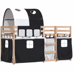 Ce lit superposé en bois est élégant et fonctionnel, ce qui en fait un supplément parfait à toute pièce dont l'espace est lim ...