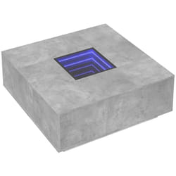 Table basse avec led infini gris béton 100x100x40 cm Vidaxl