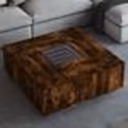 vidaXL Table basse avec LED infini chêne fumé 100x100x40 cm