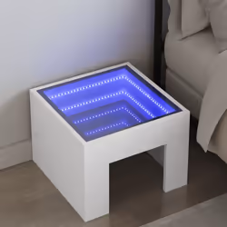VidaXL 3284070 Table de nuit et table de chevet Blanc