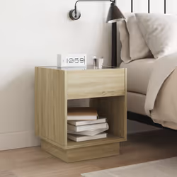 VidaXL 3284079 Table de nuit et table de chevet Chêne - Vue supplémentaire 4