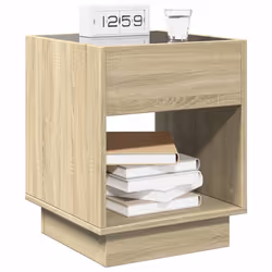 VidaXL 3284079 Table de nuit et table de chevet Chêne - Vue supplémentaire 5