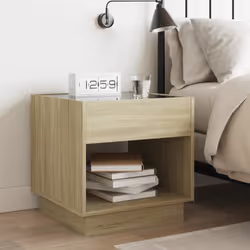VidaXL 3284086 Table de nuit et table de chevet Chêne - Vue supplémentaire 4