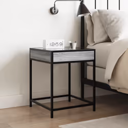 VidaXL 3284094 Table de nuit et table de chevet Chêne - Vue supplémentaire 4