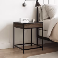 VidaXL 3284095 Table de nuit et table de chevet Chêne - Vue supplémentaire 4
