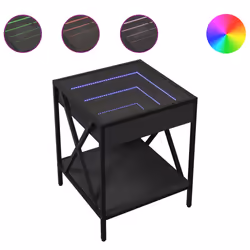 VidaXL 3284096, Noir, Verre, Acier, Bois, 40 kg, 400 mm, 400 mm, 490 mm