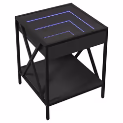 VidaXL 3284096 Table de nuit et table de chevet Noir