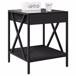 VidaXL 3284096 Table de nuit et table de chevet Noir - Vue supplémentaire 5