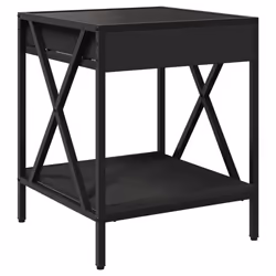 VidaXL 3284096 Table de nuit et table de chevet Noir - Vue supplémentaire 8
