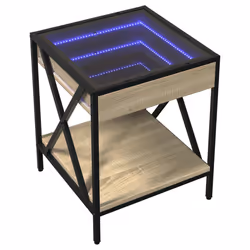 VidaXL 3284097 Table de nuit et table de chevet Chêne