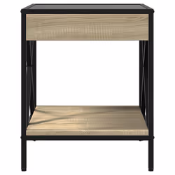 VidaXL 3284097 Table de nuit et table de chevet Chêne - Vue supplémentaire 6