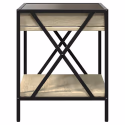 VidaXL 3284097 Table de nuit et table de chevet Chêne - Vue supplémentaire 7