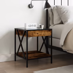 VidaXL 3284098 Table de nuit et table de chevet Chêne - Vue supplémentaire 4