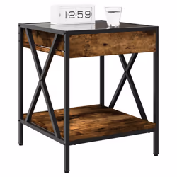 VidaXL 3284098 Table de nuit et table de chevet Chêne - Vue supplémentaire 5