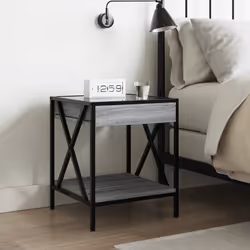 VidaXL 3284099 Table de nuit et table de chevet Chêne - Vue supplémentaire 4