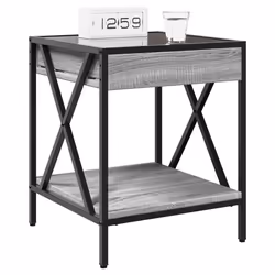 VidaXL 3284099 Table de nuit et table de chevet Chêne - Vue supplémentaire 5