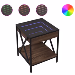 VidaXL 3284100, Chêne, Verre, Acier, Bois, 40 kg, 400 mm, 400 mm, 490 mm