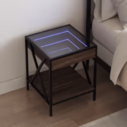 VidaXL 3284100 Table de nuit et table de chevet Chêne