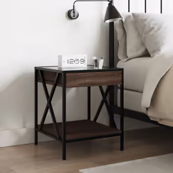 VidaXL 3284100 Table de nuit et table de chevet Chêne - Vue supplémentaire 4