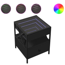 VidaXL 3284101 Table de nuit et table de chevet Noir