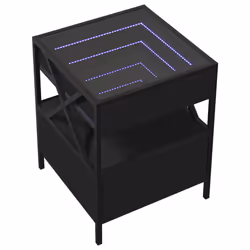 VidaXL 3284101 Table de nuit et table de chevet Noir
