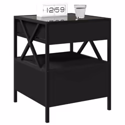 VidaXL 3284101 Table de nuit et table de chevet Noir - Vue supplémentaire 5