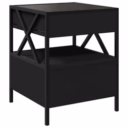 VidaXL 3284101 Table de nuit et table de chevet Noir - Vue supplémentaire 8
