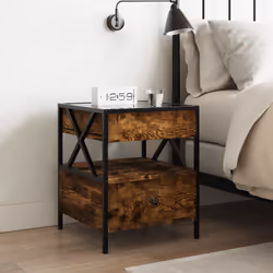 VidaXL 3284103 Table de nuit et table de chevet Chêne - Vue supplémentaire 4