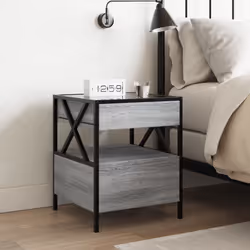 VidaXL 3284104 Table de nuit et table de chevet Chêne - Vue supplémentaire 4