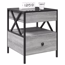 VidaXL 3284104 Table de nuit et table de chevet Chêne - Vue supplémentaire 5